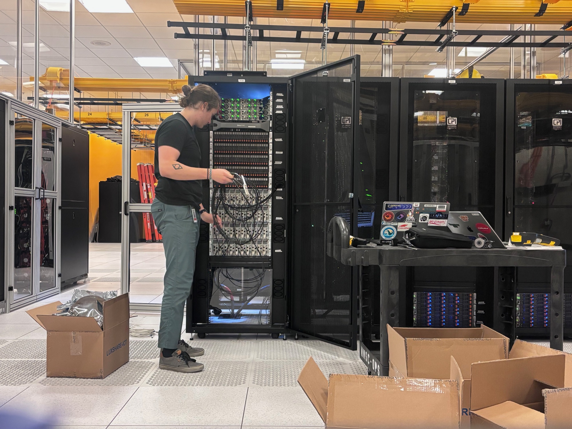 Chameleon hardware assembly at NCAR, 2026